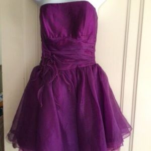 Purple Poofy Homecoming Dress